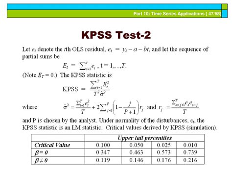 kpss test statistic